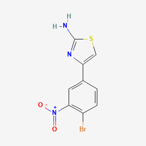 4-(4-Bromo-3-nitrophenyl)thiazol-2-ylamine structure, CAS 675602-97-8