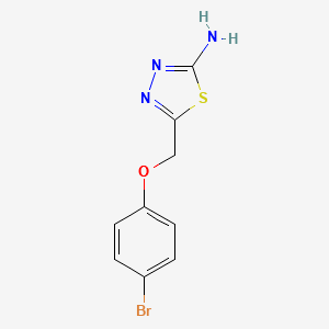 5-(4-Bromo-phenoxymethyl)-[1,3,4]thiadiazol-2-ylamine structure, CAS 299441-95-5