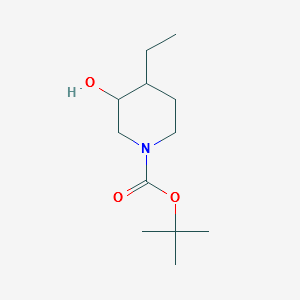 TERT-BUTYL4-ETHYL-3-HYDROXYPIPERIDINE-1-CARBOXYLATE structure, CAS 1188264-81-4