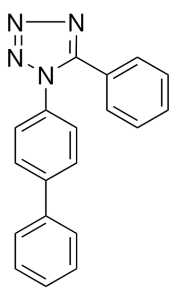 5-(1-Biphenyl-4-yl-1H-tetrazol-5-yl)-4-methylpyrimidin-2-ylamine structure, CAS 139393-42-3