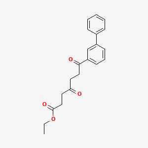 ETHYL7-(BIPHENYL-3-YL)-4,7-DIOXOHEPTANOATE structure, CAS 1188265-86-2