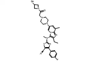 2-Biphenyl-4-yl-8-methyl-3-piperazin-1-ylmethylimidazo[1,2-a]pyridine structure, CAS 727975-50-0