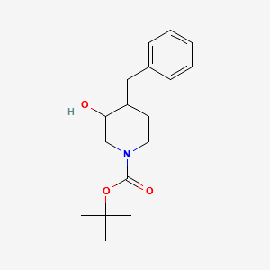 TERT-BUTYL4-BENZYL-3-HYDROXYPIPERIDINE-1-CARBOXYLATE structure, CAS 1188265-87-3