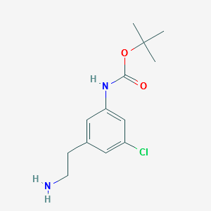 TERT-BUTYL3-(2-AMINOETHYL)-5-CHLOROPHENYLCARBAMATE structure, CAS 1188265-90-8