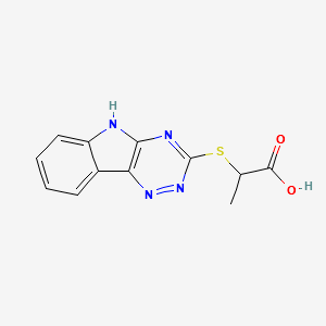 2-(2,3,6-Triazino[5,4-b]indol-3-ylthio)propanoicacid structure, CAS 333787-61-4