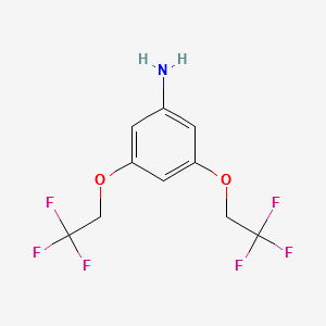 3,5-Bis-(2,2,2-trifluoroethoxy)phenylamine structure, CAS 438530-76-8