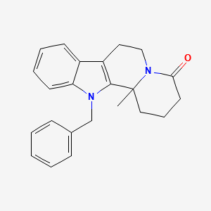 12-BENZYL-12B-METHYL-1,2,3,6,7,12B-HEXAHYDROINDOLO[2,3-A]QUINOLIZIN-4(12H)-ONE structure, CAS 1086775-07-6