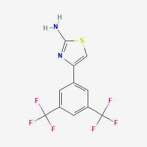 4-(3,5-Bis-trifluoromethylphenyl)thiazol-2-ylamine structure, CAS 284665-40-3
