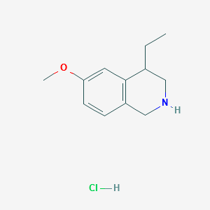 4-ETHYL-6-METHOXY-1,2,3,4-TETRAHYDROISOQUINOLINEHYDROCHLORIDE structure, CAS 1243382-71-9