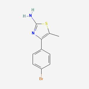4-(4-Bromophenyl)-5-methyl-1,3-thiazole-2-ylamine structure, CAS 65705-44-4