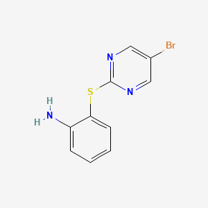 2-[(5-Bromopyrimidin-2-yl)thio]aniline structure, CAS 849021-43-8