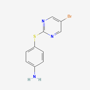 4-[(5-Bromopyrimidin-2-yl)thio]aniline structure, CAS 849035-61-6