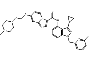 7-Methyl-2-(3-nitrophenyl)-3-piperazin-1-ylmethyl-imidazo[1,2-a]pyridine structure, CAS 727975-52-2