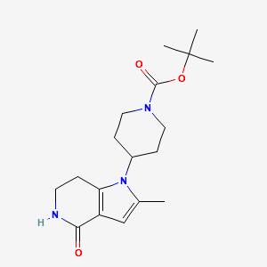 TERT-BUTYL4-(2-METHYL-4-OXO-4,5,6,7-TETRAHYDRO-1H-PYRROLO[3,2-C]PYRIDIN-1-YL)PIPERIDINE-1-CARBOXYLATE structure, CAS 1243415-03-3