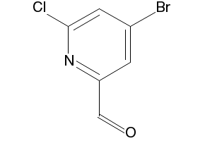 4-bromo-6-chloropicolinaldehyde structure, CAS 1060811-63-3