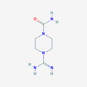 4-Carbamimidoylpiperazine-1-carboxylicacidamide structure, CAS 693790-05-5