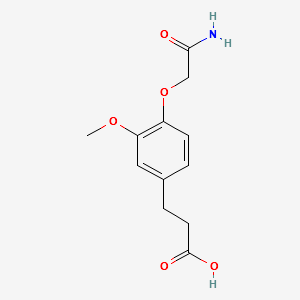 3-(4-Carbamoylmethoxy-3-methoxyphenyl)propionicacid structure, CAS 820245-57-6