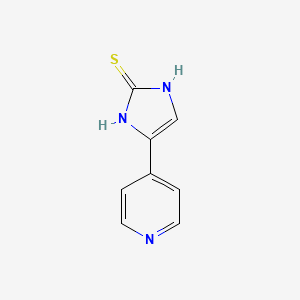 Pyridin-4-yl-1,3-dihydro-imidazole-2-thione structure, CAS 146366-04-3