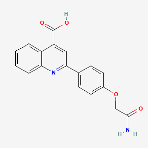 2-(4-Carbamoylmethoxyphenyl)quinoline-4-carboxylicacid structure, CAS 351001-15-5