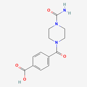 4-(4-Carbamoylpiperazine-1-carbonyl)benzoicacid structure, CAS 693790-30-6