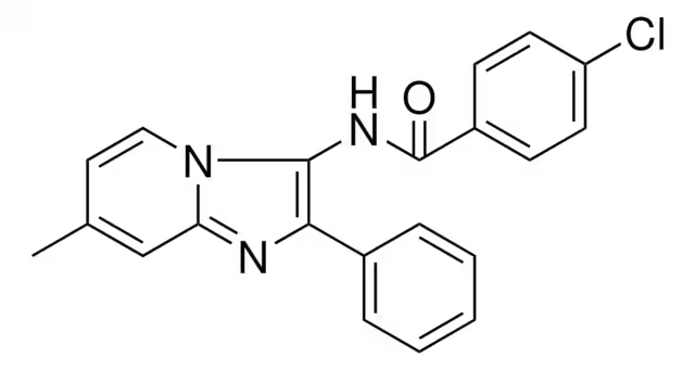 1-(7-Methyl-2-phenyl-imidazo[1,2-a]pyridin-3-yl-methyl)piperidine-4-carboxylicacid structure, CAS 727977-75-5