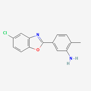 5-(5-Chlorobenzooxazol-2-yl)-2-methylphenylamine structure, CAS 292058-49-2