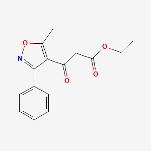 3-(5-Methyl-3-phenylisoxazol-4-yl)-3-oxo-propionicacidethylester structure, CAS 677326-76-0