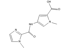 1-Methyl-4-[(1-methyl-1H-imidazole-2-carbonyl)amino]-1H-pyrrole-2-carboxylicacid structure, CAS 865307-73-9