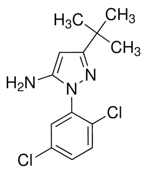 2-(2-Dimethylaminoethyl)-5-methyl-2H-pyrazole-3-ylamine structure, CAS 685892-22-2