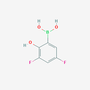 3,5-difluoro-2-hydroxyphenylboronicacid structure, CAS 1150114-51-4