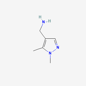(1,5-dimethyl-1H-pyrazol-4-yl)methanaminehydrochloride structure, CAS 400756-31-2
