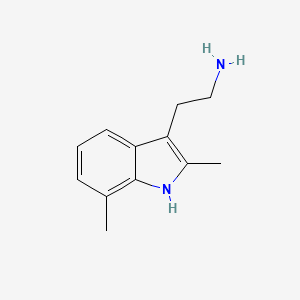 2-(2,7-Dimethyl-1H-indol-3-yl)ethylamine structure, CAS 17725-95-0