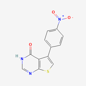 5-(4-Nitrophenyl)-3H-thieno[2,3-d]pyrimidin-4-one structure, CAS 691366-18-4