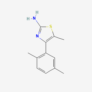 4-(2,5-Dimethylphenyl)-5-methylthiazol-2-ylamine structure, CAS 438220-19-0