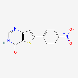 6-(4-Nitrophenyl)-3H-thieno[3,2-d]pyrimidin-4-one structure, CAS 722463-45-8