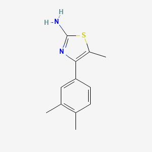 4-(3,4-Dimethylphenyl)-5-methylthiazol-2-ylamine structure, CAS 438215-91-9
