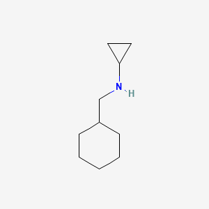 N-(cyclohexylmethyl)cyclopropanamine structure, CAS 7615-85-2
