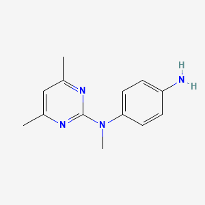 N-(4,6-Dimethylpyrimidin-2-yl)-N-methylbenzene-1,4-diamine structure, CAS 220844-79-1