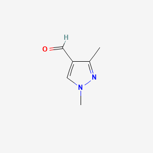 1,3-dimethyl-1H-pyrazole-4-carbaldehyde structure, CAS 25016-12-0