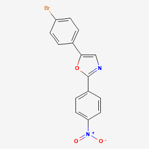 5-(4-Bromo-phenyl)-2-(4-nitro-phenyl)-oxazole structure, CAS 118426-04-3