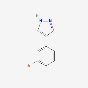 4-(3-Bromophenyl)pyrazole structure, CAS 916792-28-4