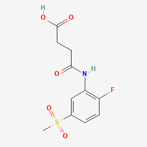 4-{[2-Fluoro-5-(methylsulfonyl)phenyl]amino}-4-oxobutanoicacid structure, CAS 389609-83-0