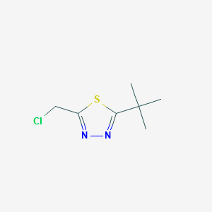 2-tert-Butyl-5-chloromethyl-1,3,4-thiadiazole structure, CAS 808764-18-3