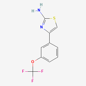 4-(3-Trifluoromethoxyphenyl)thiazol-2-ylamine structure, CAS 436151-97-2