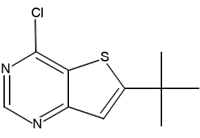 6-tert-Butyl-4-chlorothieno[3,2-d]pyrimidine structure, CAS 439693-52-4
