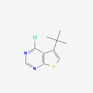 5-tert-Butyl-4-chlorothieno[2,3-d]pyrimidine structure, CAS 827614-41-5