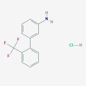 2'-Trifluoromethylbiphenyl-3-ylaminehydrochloride structure, CAS 811842-39-4