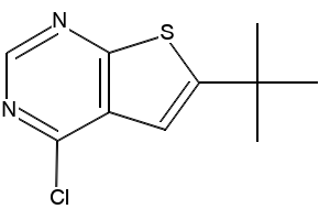 6-tert-Butyl-4-chlorothieno[2,3-d]pyrimidine structure, CAS 439692-55-4