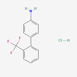 2'-Trifluoromethylbiphenyl-4-ylaminehydrochloride structure, CAS 811842-57-6