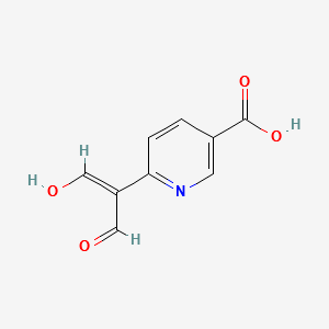 2-(3-Hydroxycarbonyl-6-pyridyl)malondialdehyde structure, CAS 180615-36-5